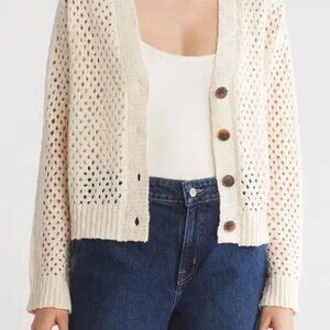 Evereve Open Knit Cardigan Size Medium